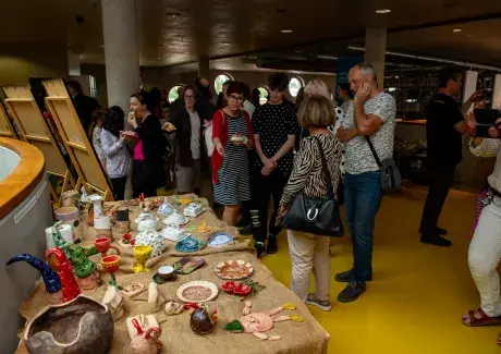 Vernisáž výstavy výtvarného oboru a keramiky