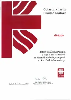 Vystoupení v rámci Setkání se seniory 27. 3. 2018